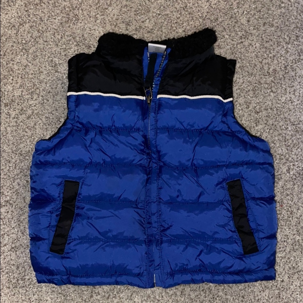 Children's Blue and Black Puffer Vest